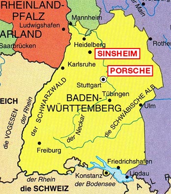 Map of Baden Wurttemberg