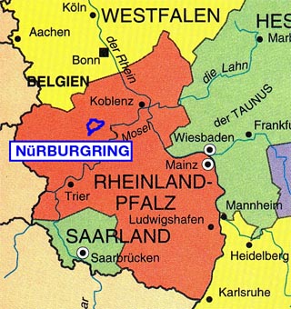 Map of Rheinland Pfalz and Saarland