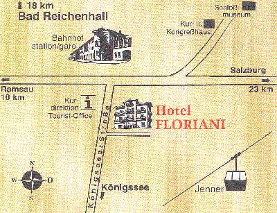 Map inside of Berchtesgaden to Floriani
