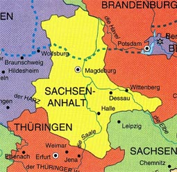 Map of Sachsen Anhalt